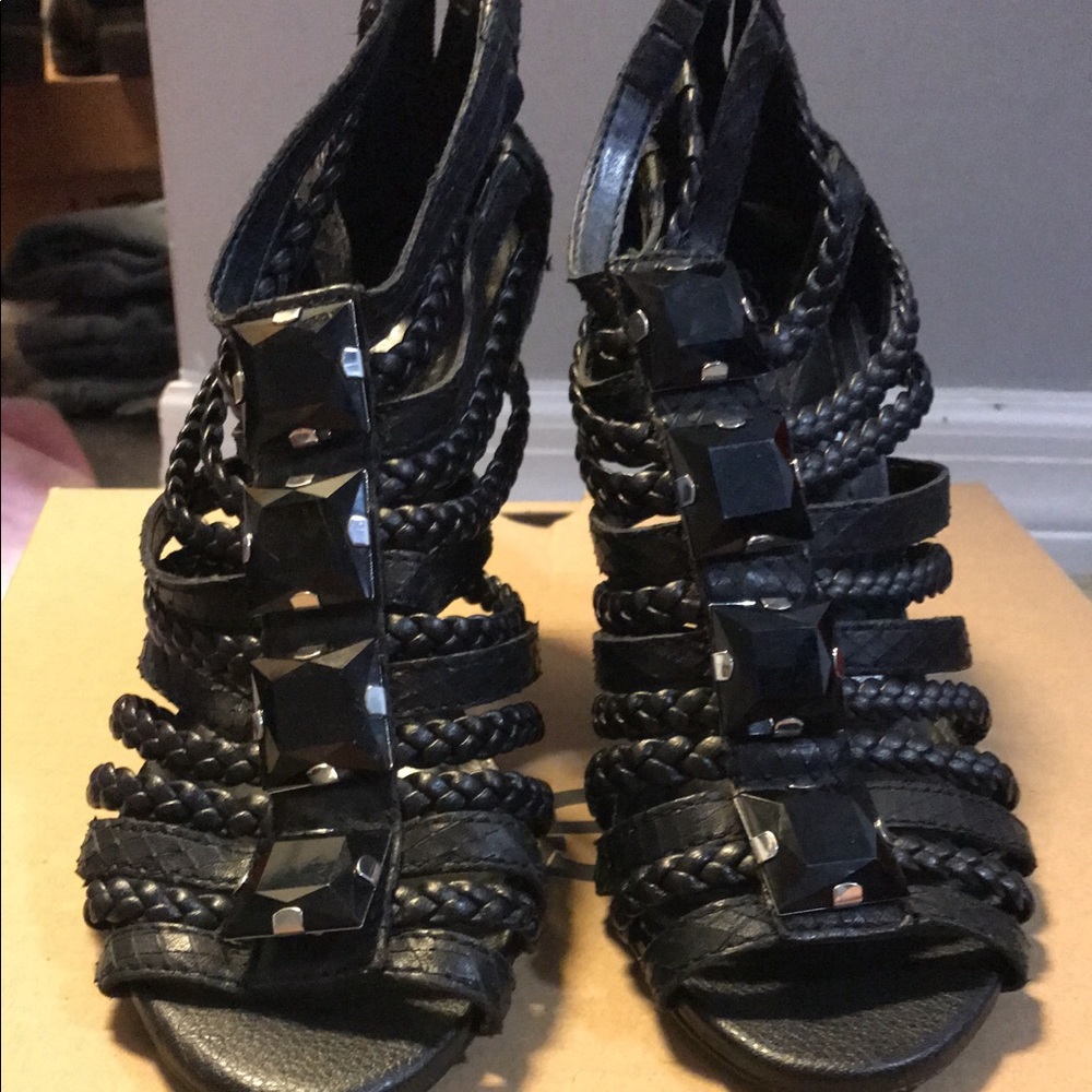 BCBG black high heels
